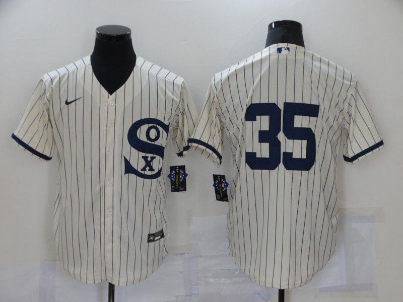 Men Chicago White Sox #35 No Name Cream stripe Dream version Game Nike 2021 MLB Jersey->chicago white sox->MLB Jersey
